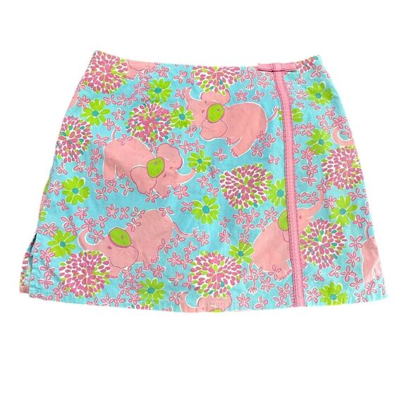 Vintage Lilly Pulitzer Women's Pink Floral Print Elefrance Skort Size 4 - Picture 1 of 7